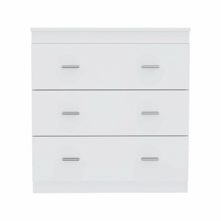 HOMEROOTS 32 in. Manufactured Wood Six Drawer Standard Dresser, White 478396